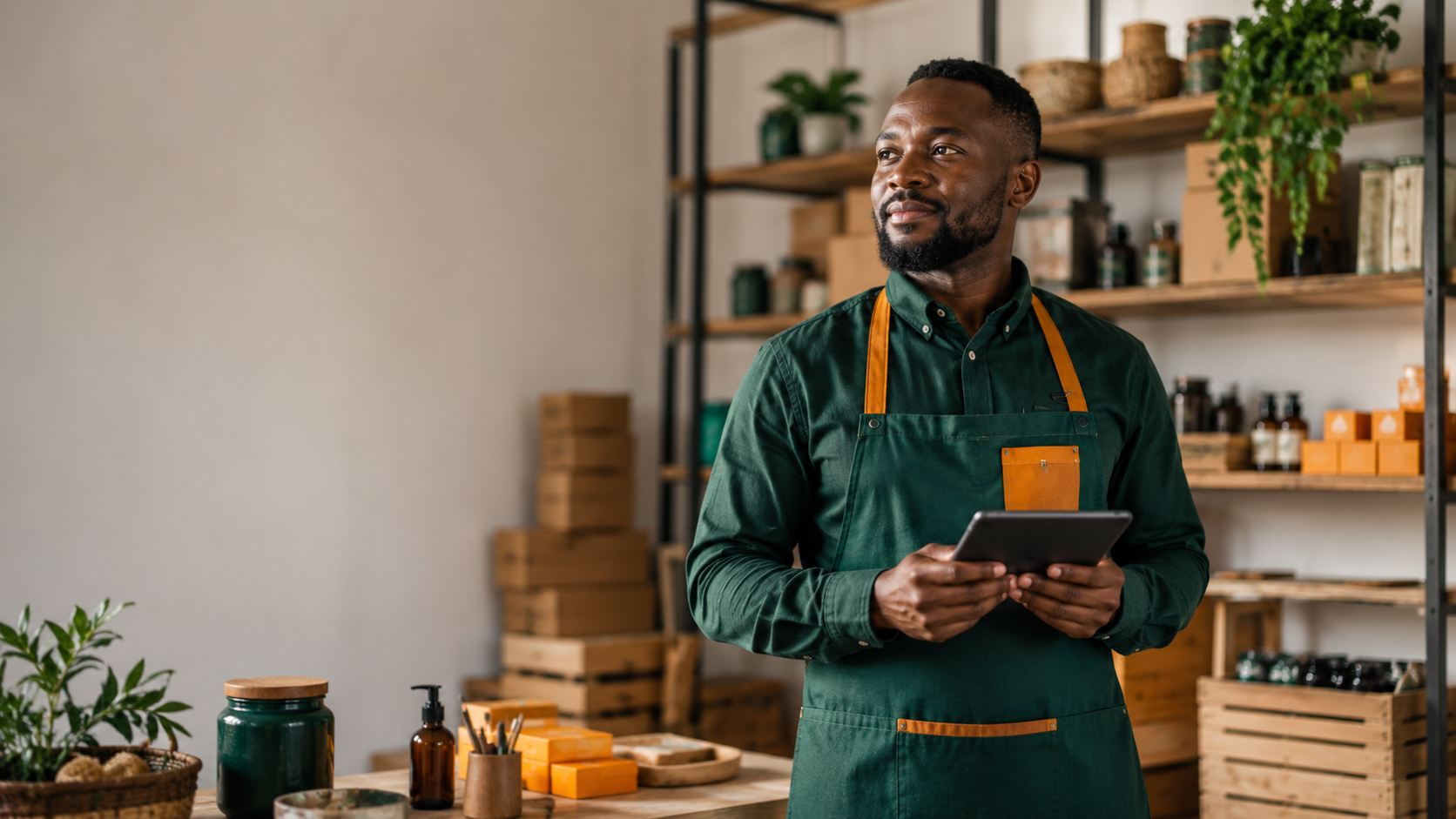 Un entrepreneur africain pilote sa boutique avec Lummo